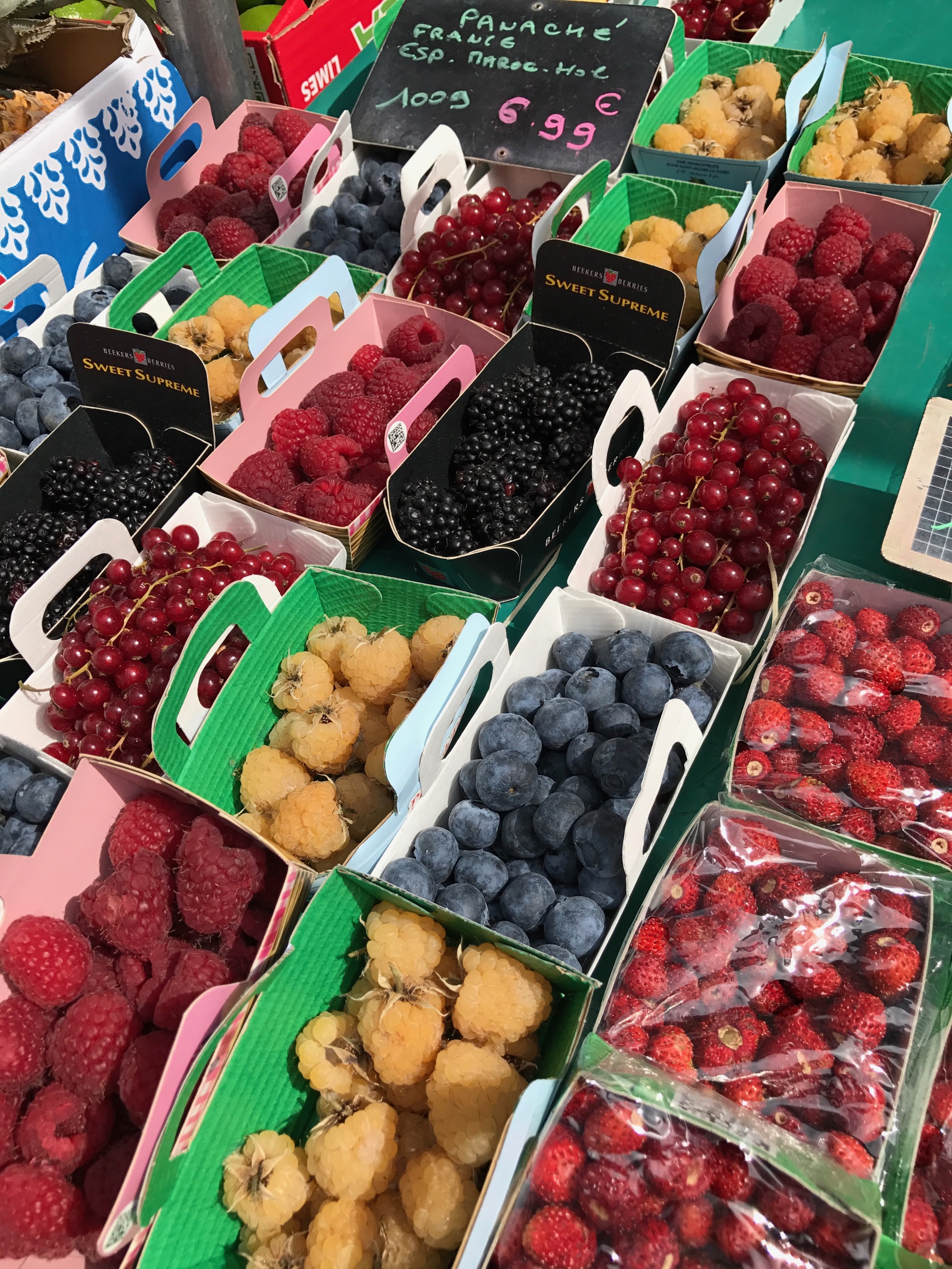 berries at a street market