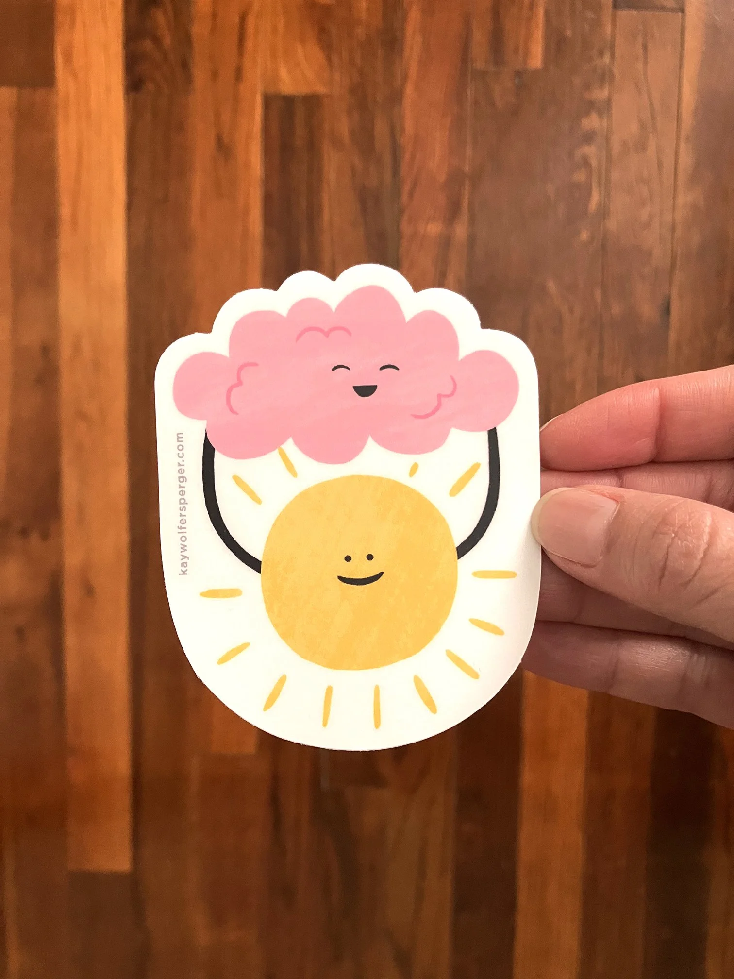 Cloud and Sun Best Friends Vinyl Sticker