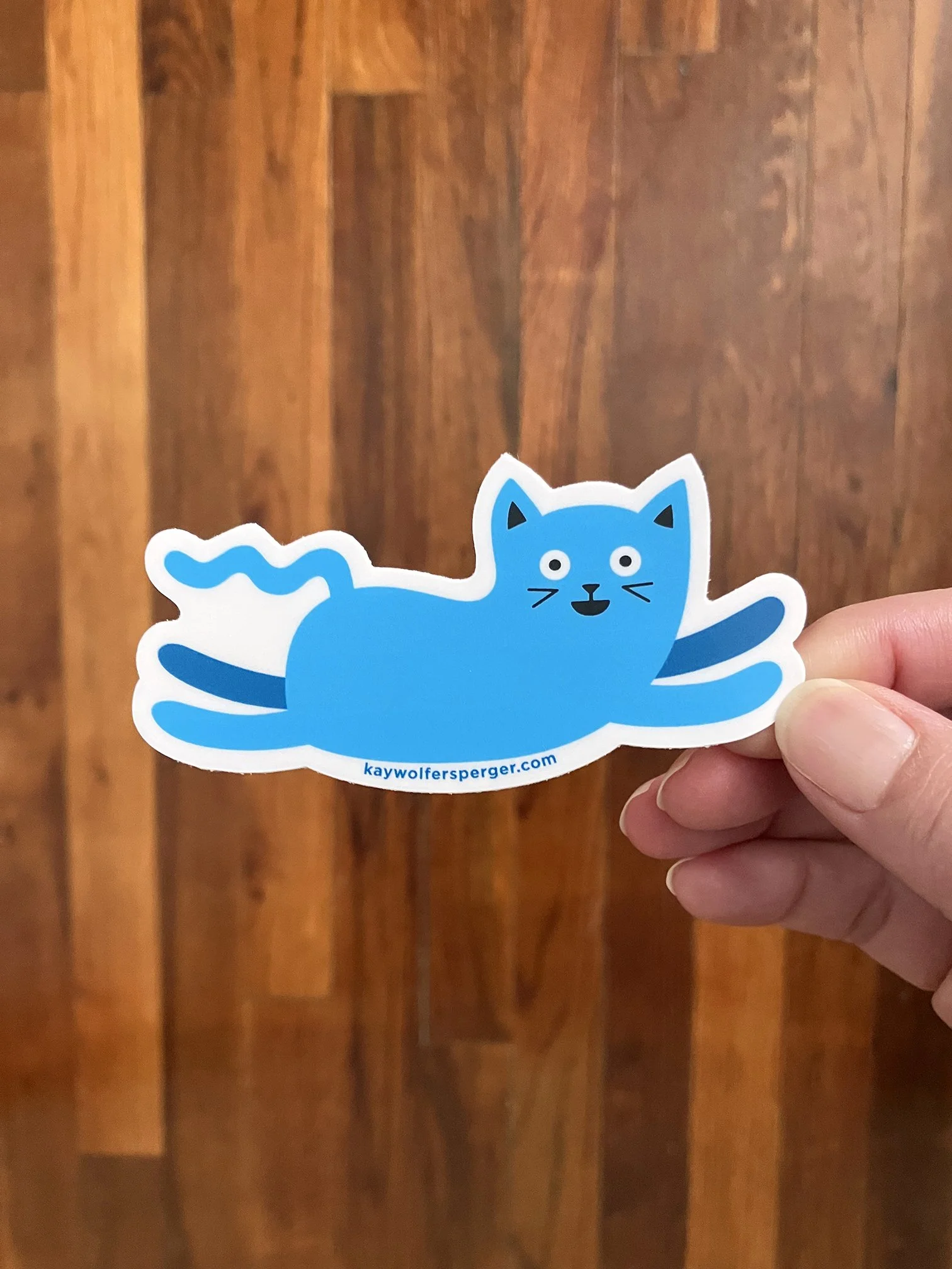Jumping Kitty Vinyl Sticker