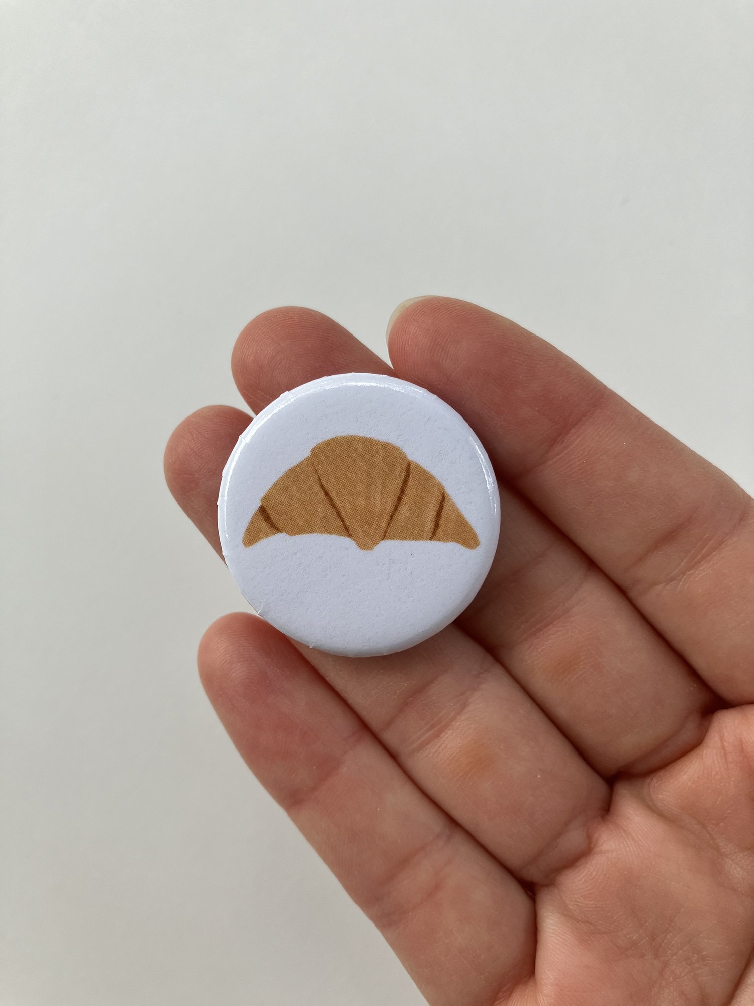 Croissant Pin-back Button