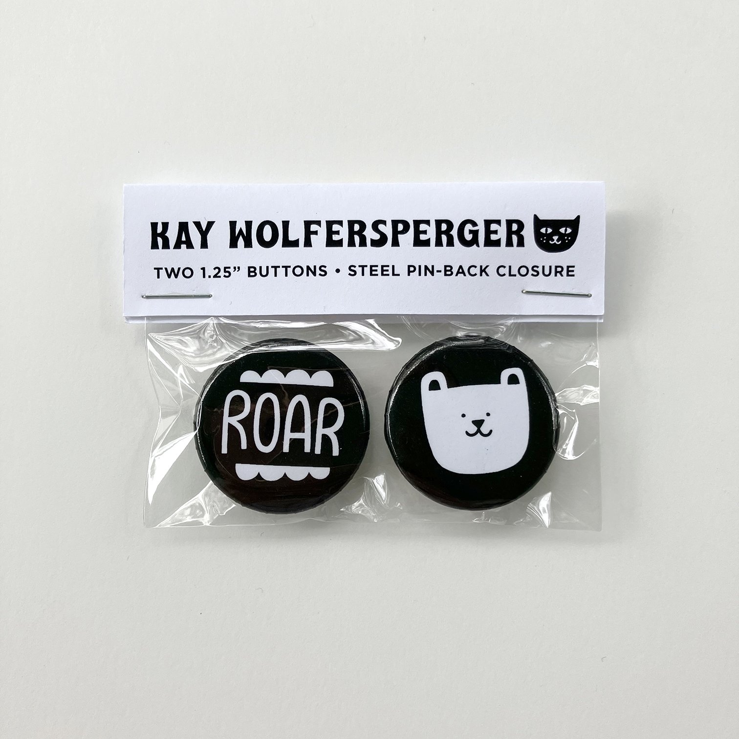 Roar Bearface Button Pack