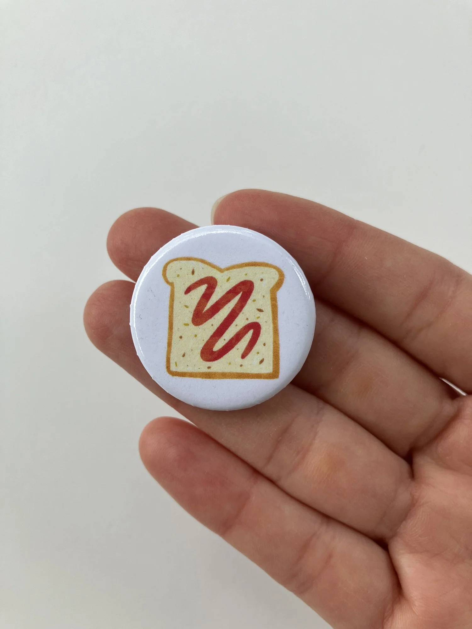Jam Toast Pin-back Button