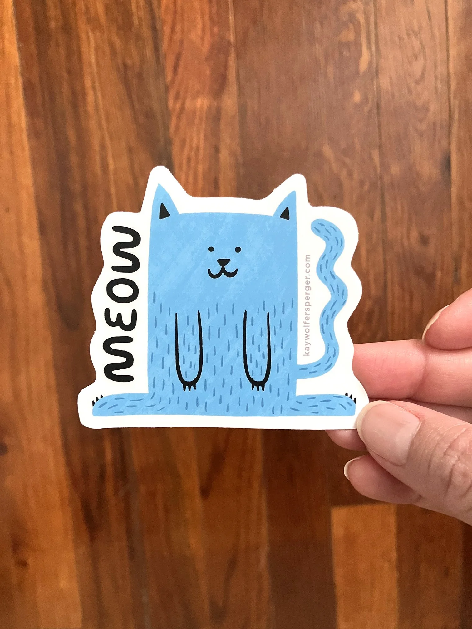 Sitting Kitty Vinyl Sticker