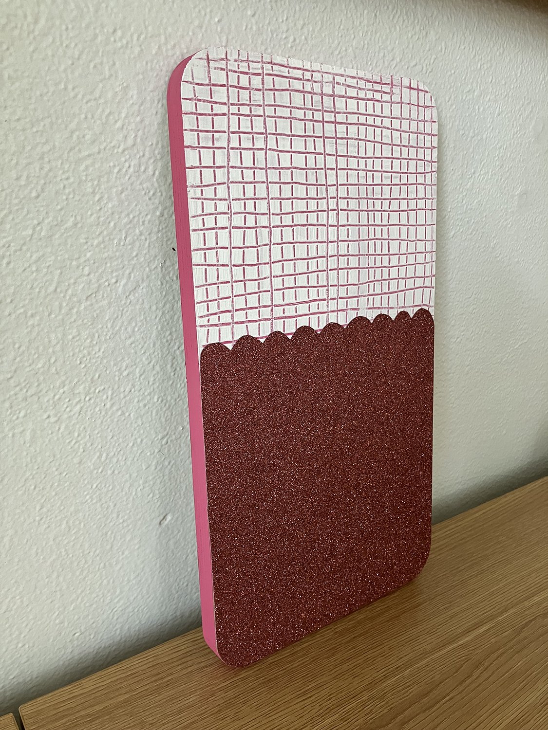 Glitter Grid Pink