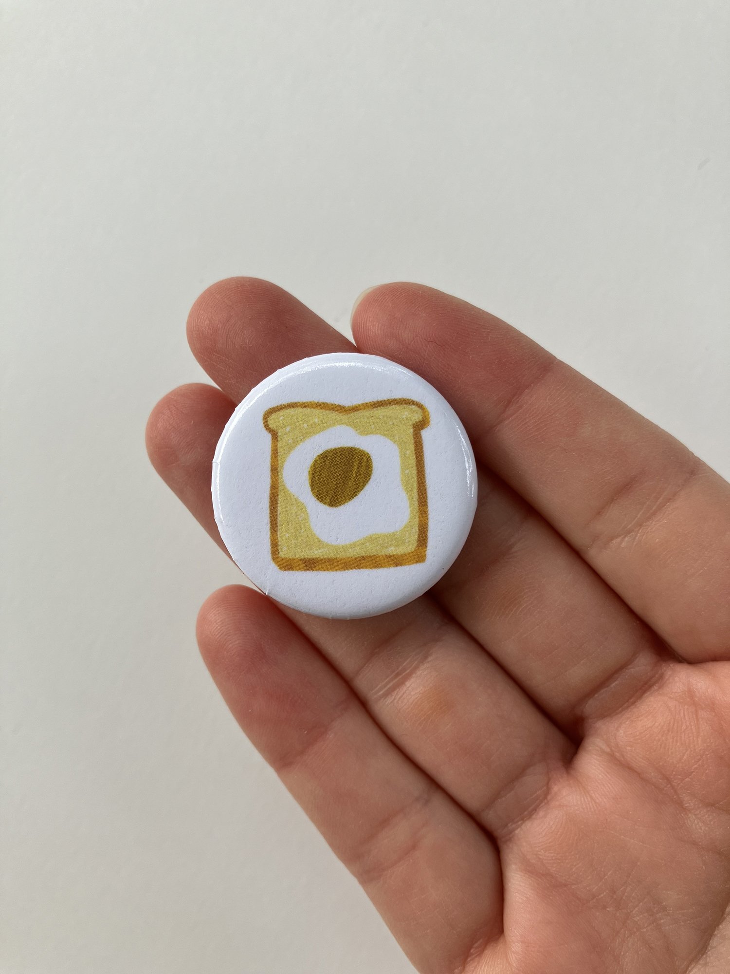 Egg Toast Pin-back Button