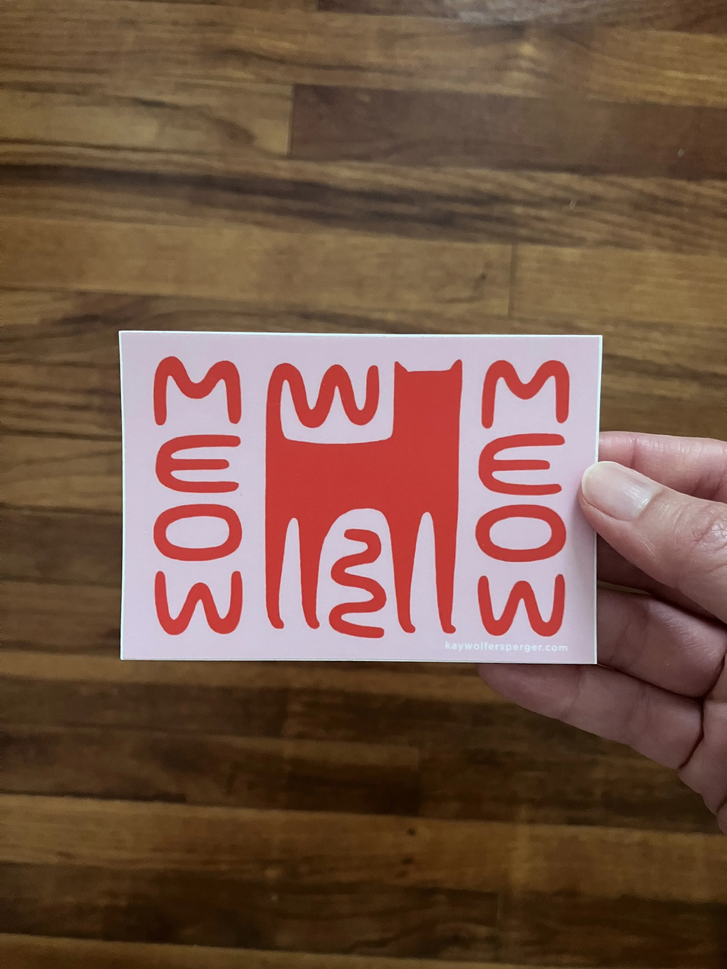 Meow Meow Vinyl Sticker