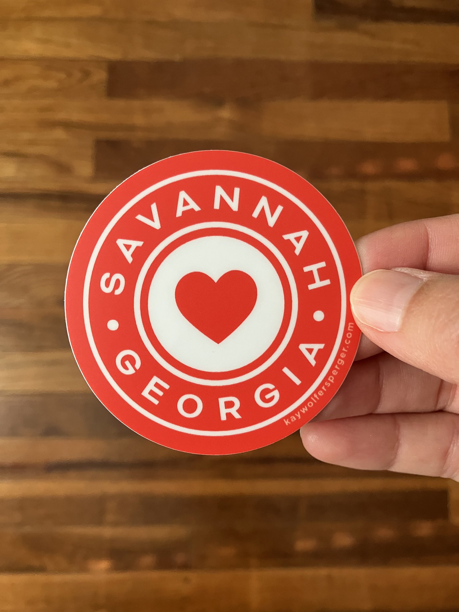 Heart Savannah Vinyl Sticker