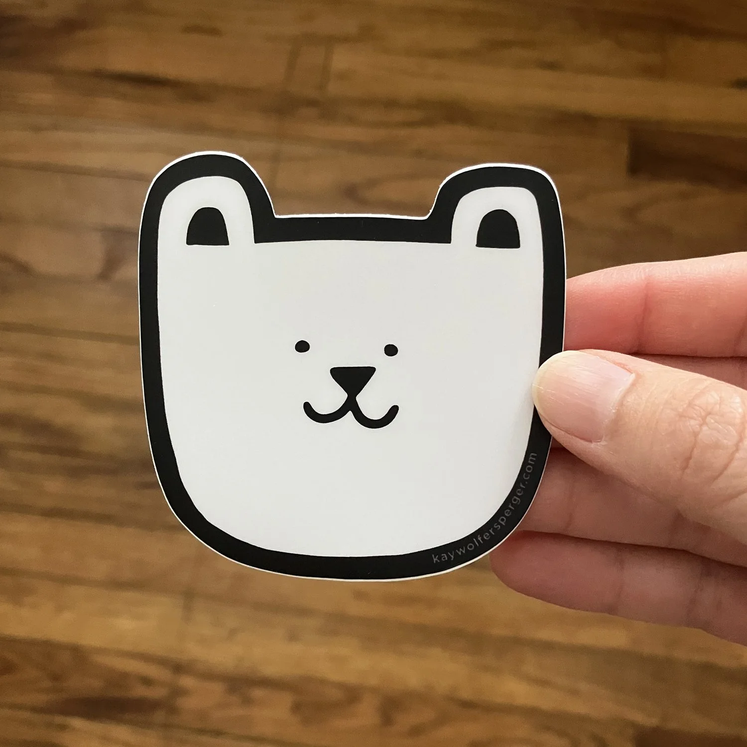 Bear Face Vinyl Sticker