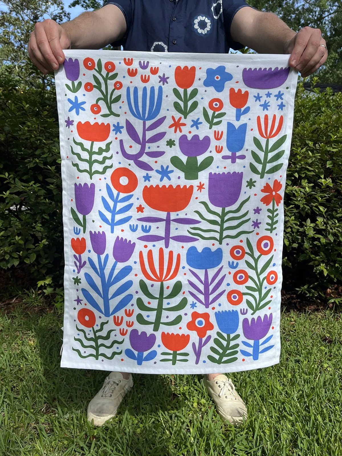 Folk Florals Kitchen Towel