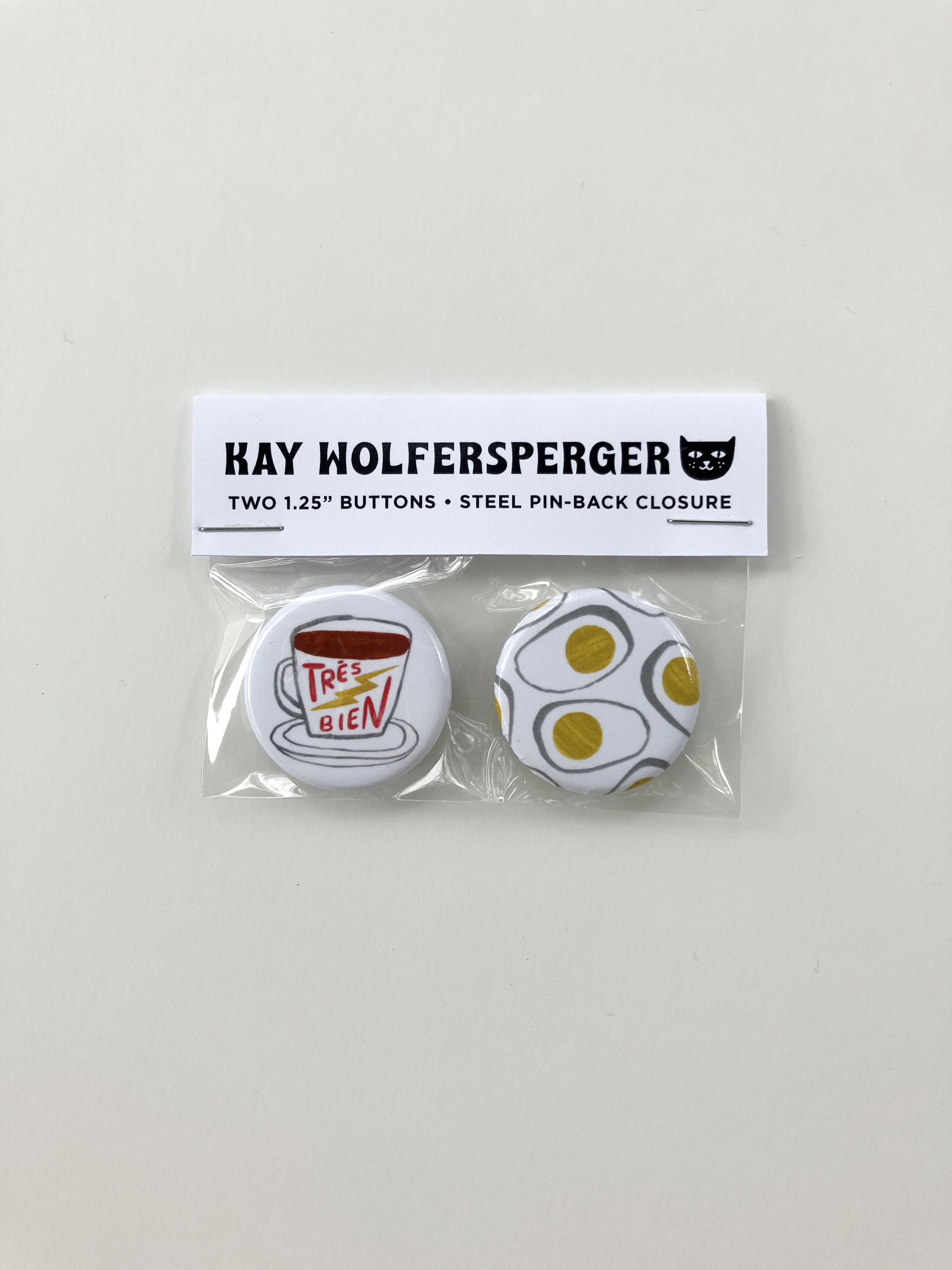 Coffee and Eggs Button Pack