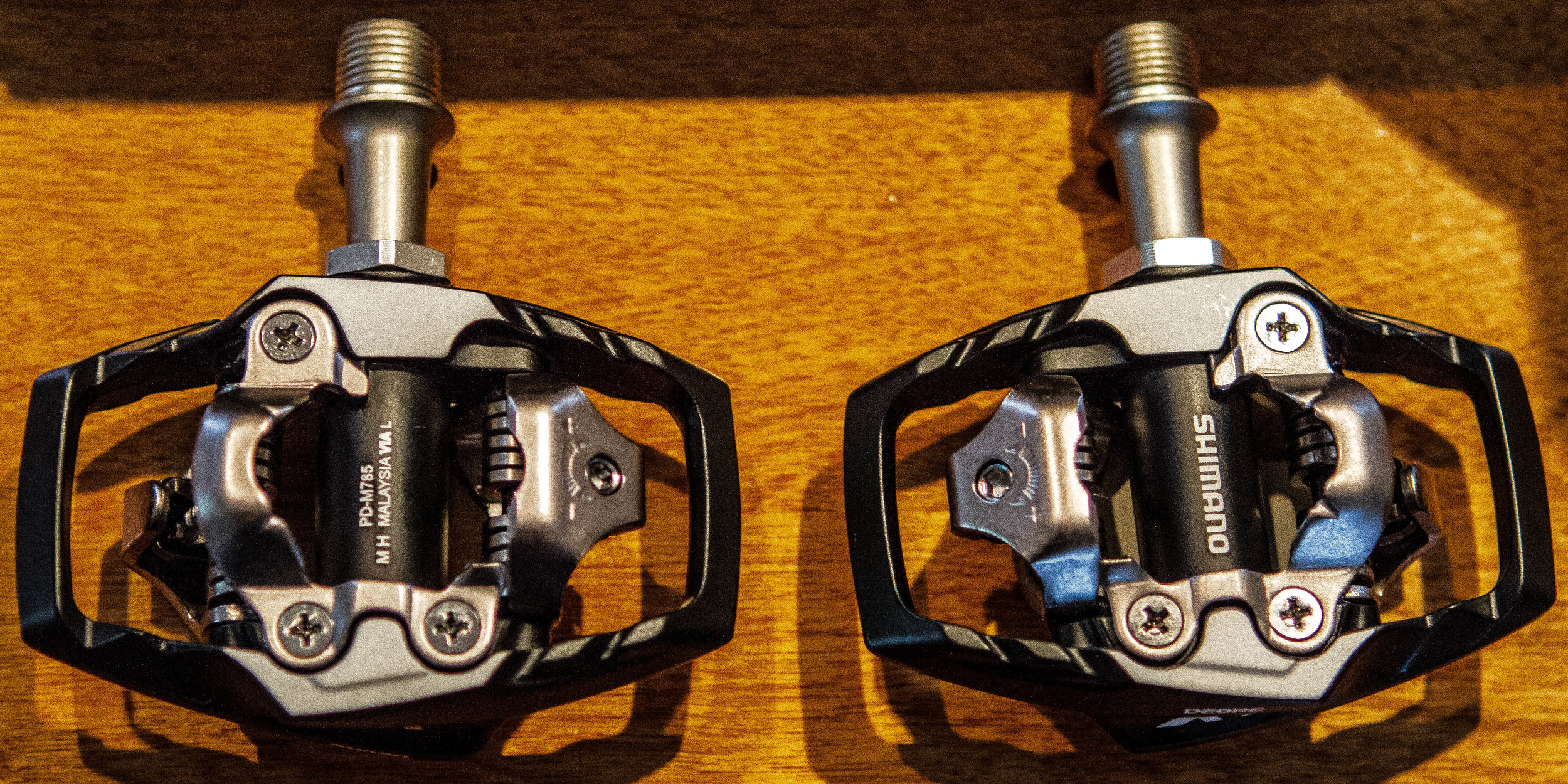 A set of Shimano XT Trail pedals