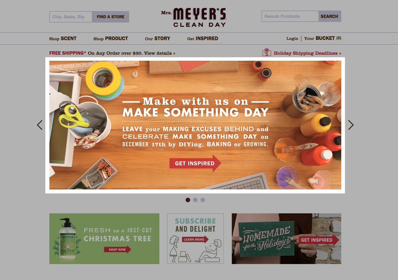 Mrs. Meyer's Clean Day, Advertising - Front Page Banner