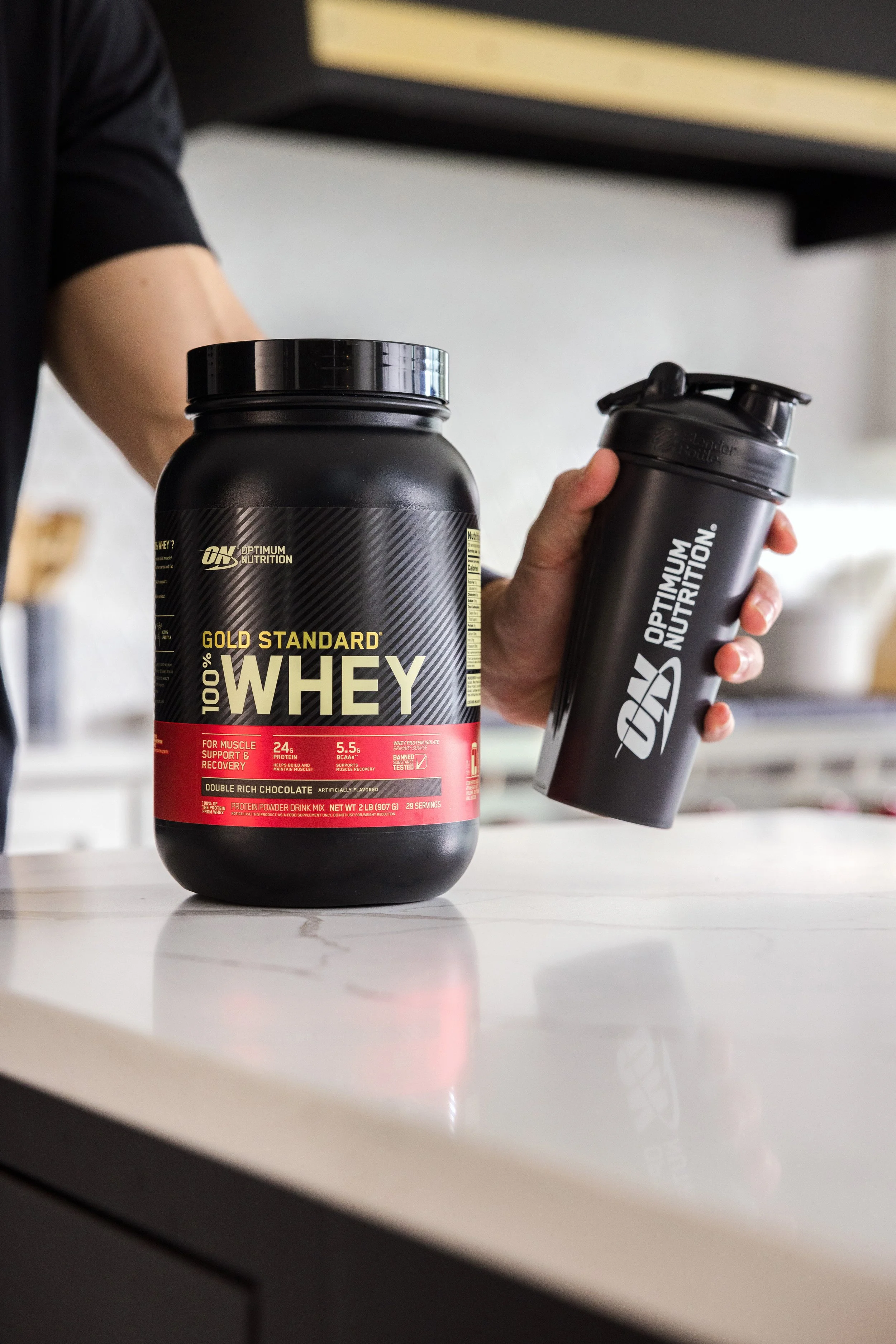 optimum-nutrition-whey-protein-shaker-countertop-commercial-photographer-chicago
