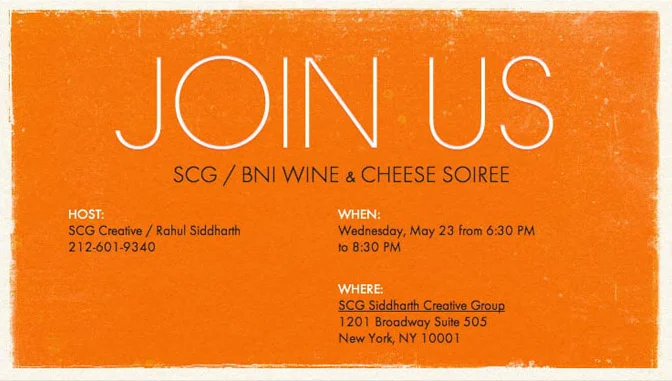 SCG / BNI WIne & Cheese Soiree