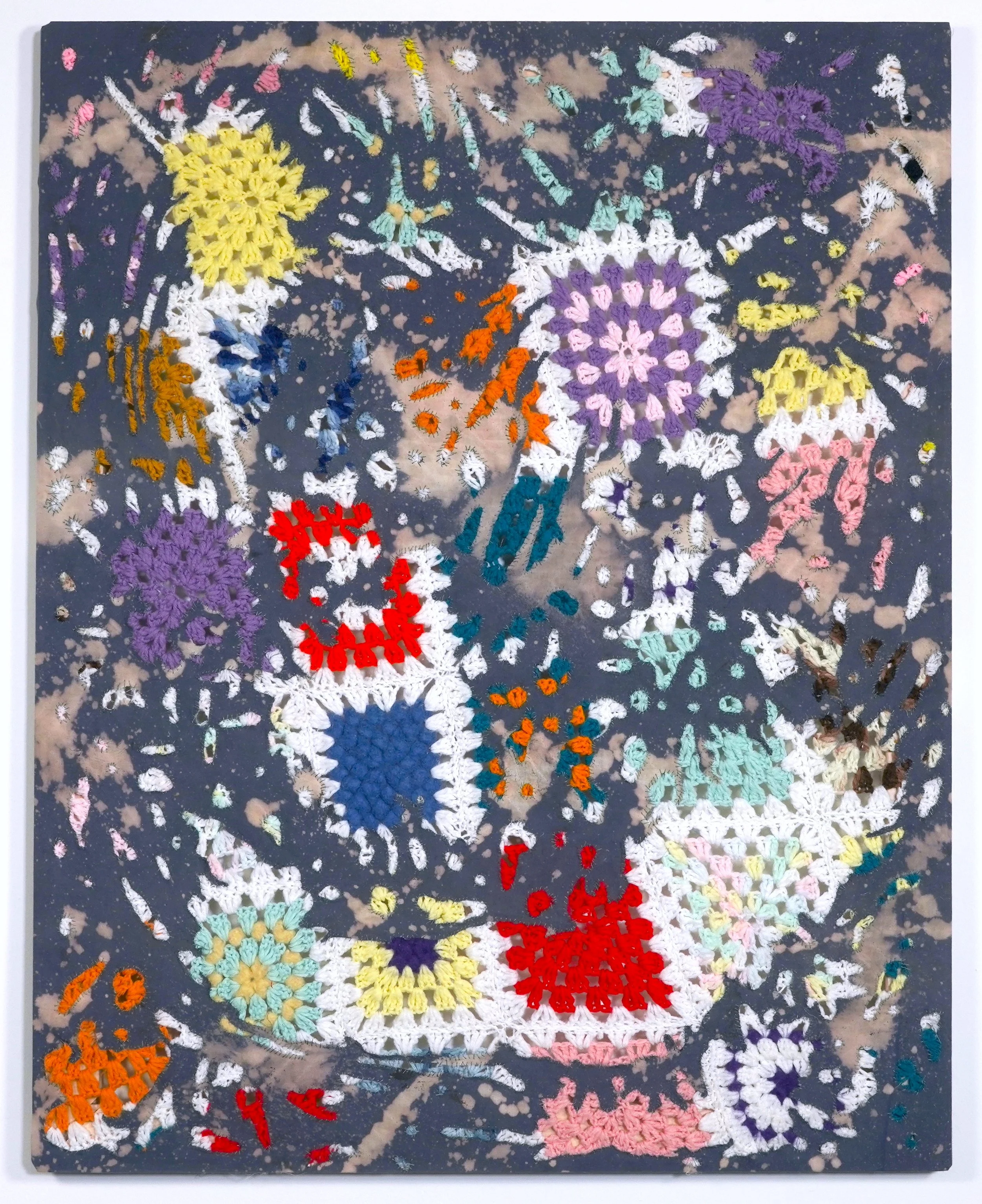  Hand Sewed  Repurposed Crochet blankets and Moving Blankets  32 × 40 x 2 