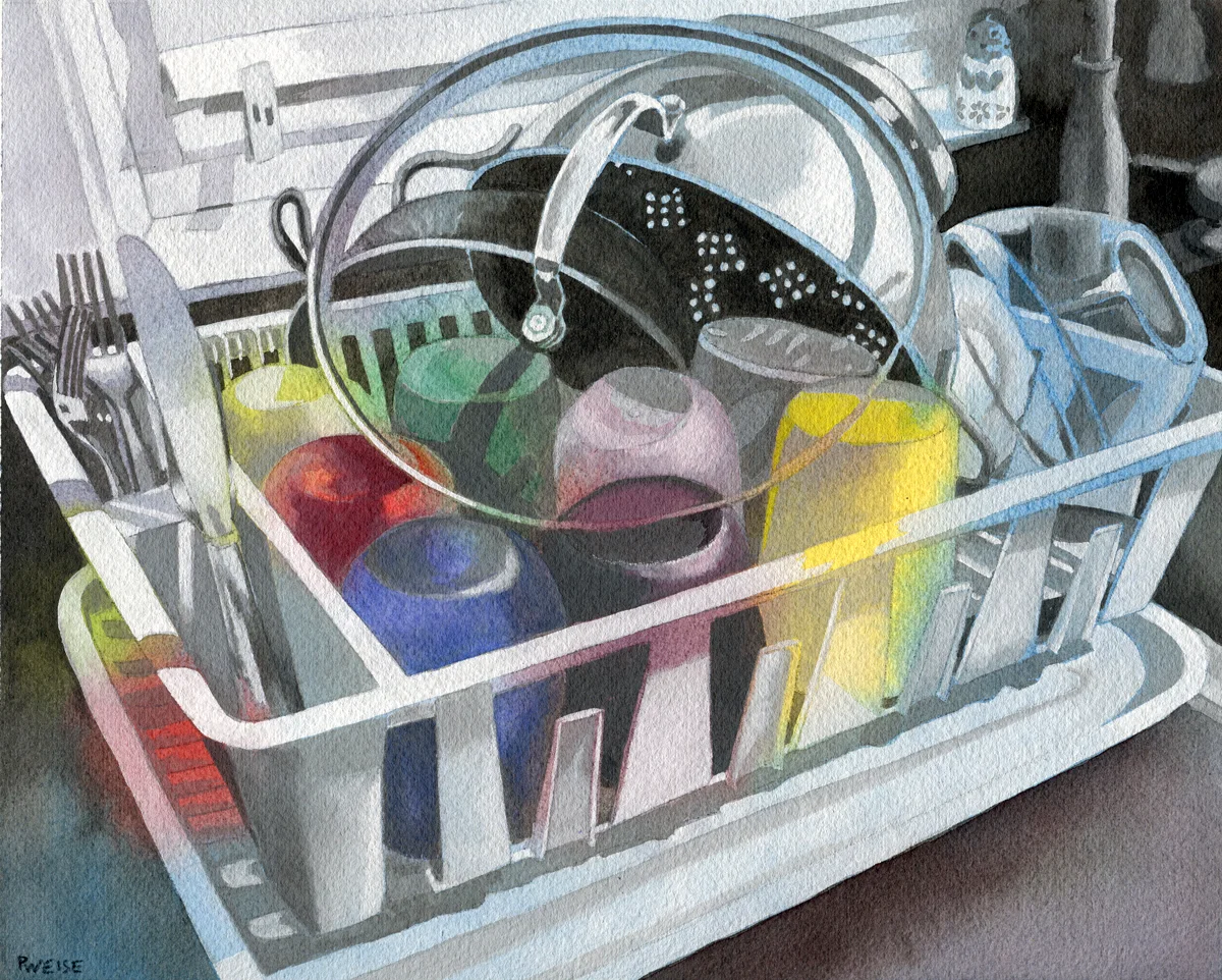 Dish Drainer: Colored Cups