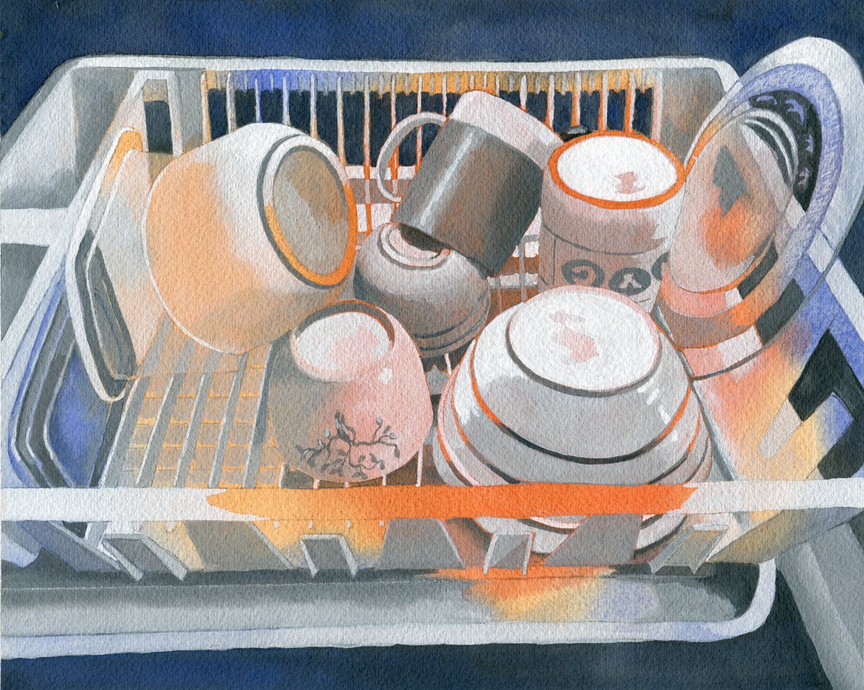 Dishdrainer: Orange/Blue