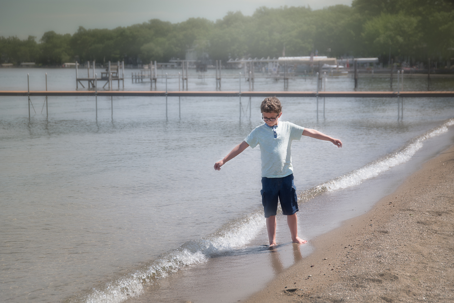 Boy on shore