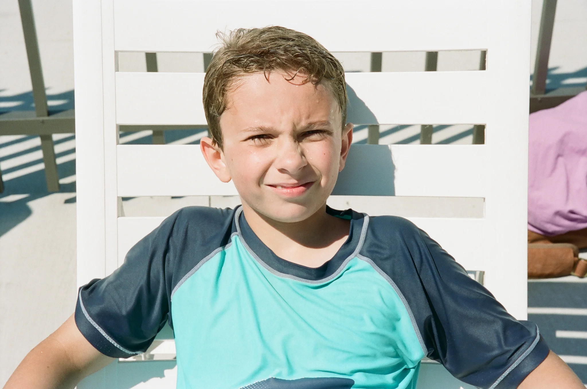 Portrait at pool of boy