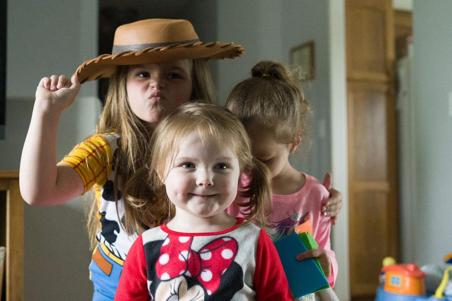 Daycare children enjoying a day of dress ups play in West Fargo, ND.