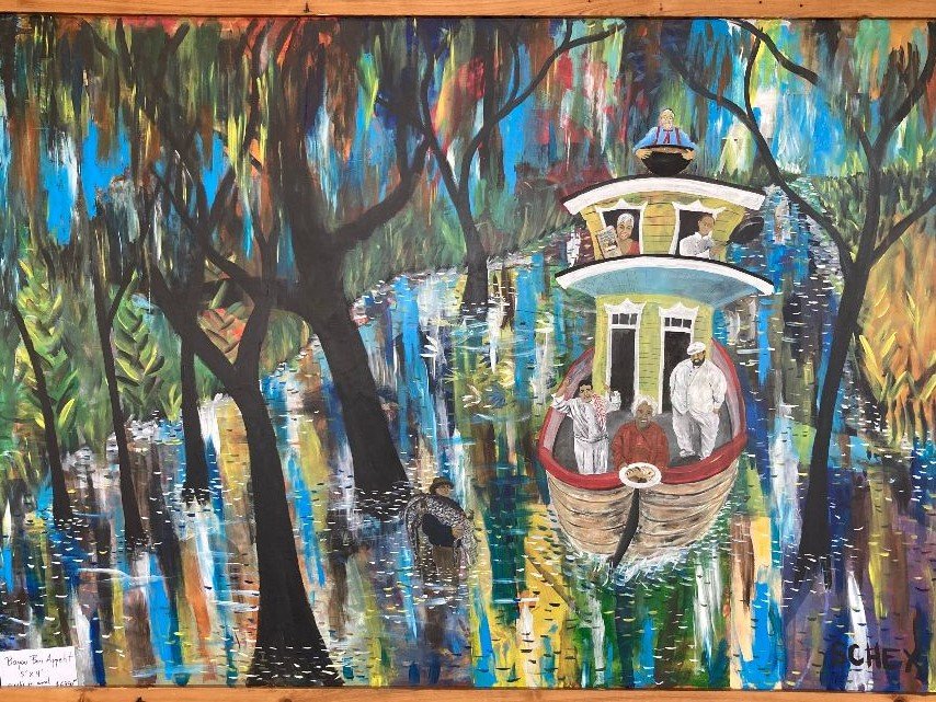 Chefs of Louisiana, 60 x 48, acrylic on wood SOLD