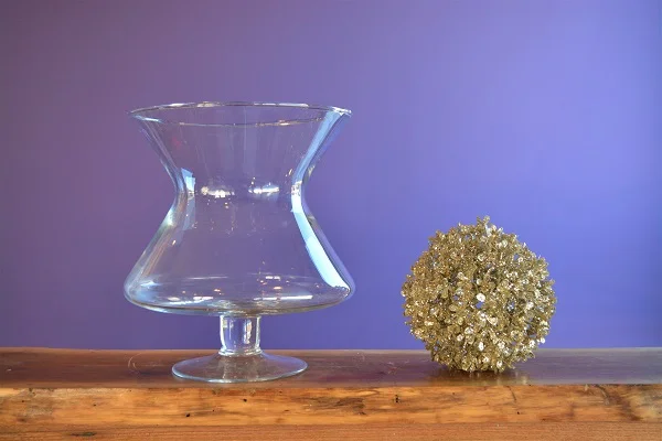 Modern Glass Pedestal Vase $5
