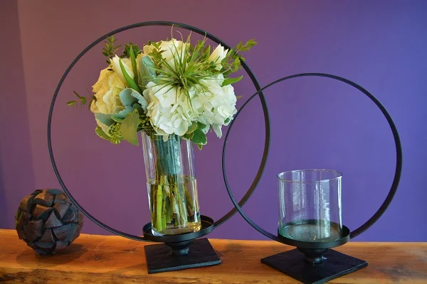 Black Ring Vase or Votive Holder Large- $18 Small- $15