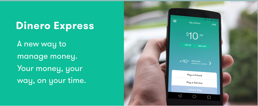 The Dinero Express app value proposition.