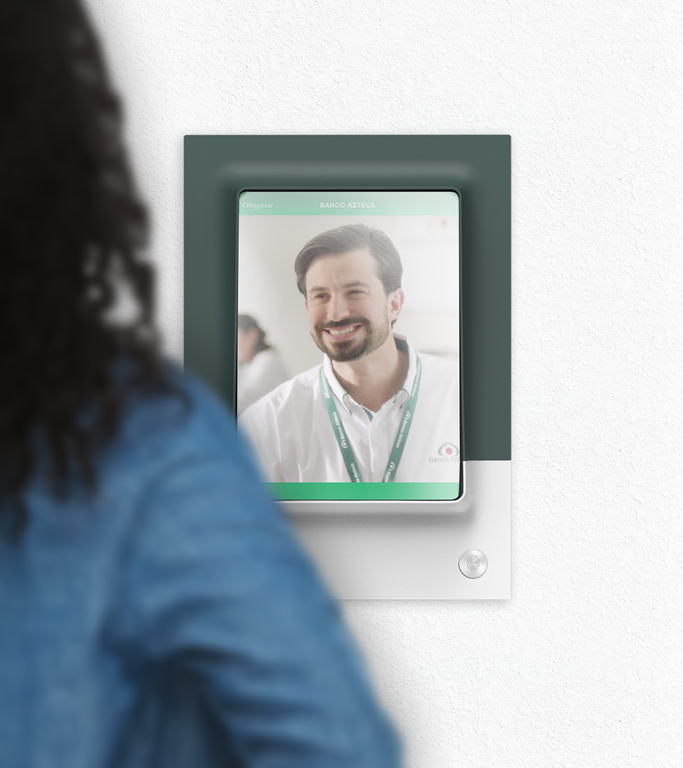 This small format can also be used to video conference with a teller or specialist.