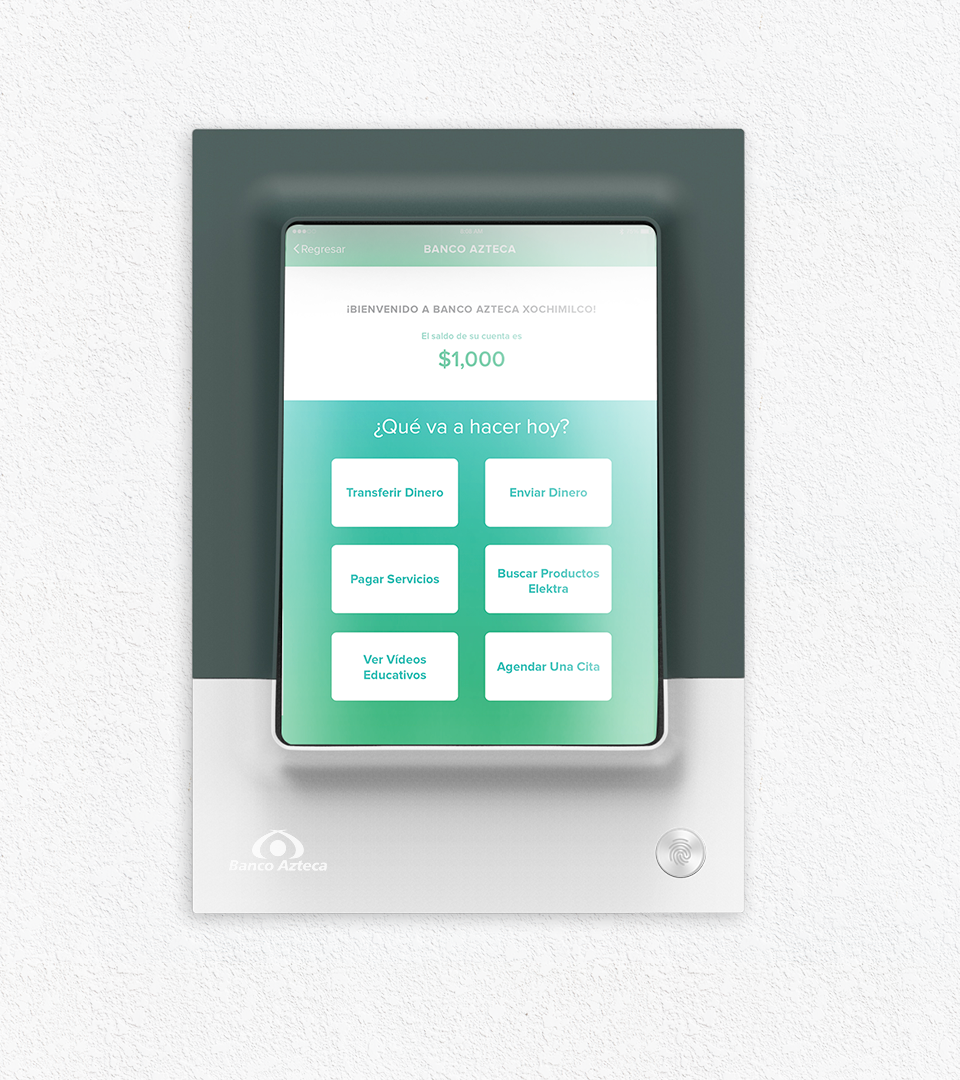 The cashless ATM can be used to perform virtual transactions, and serves as good primer for mobile banking interfaces.