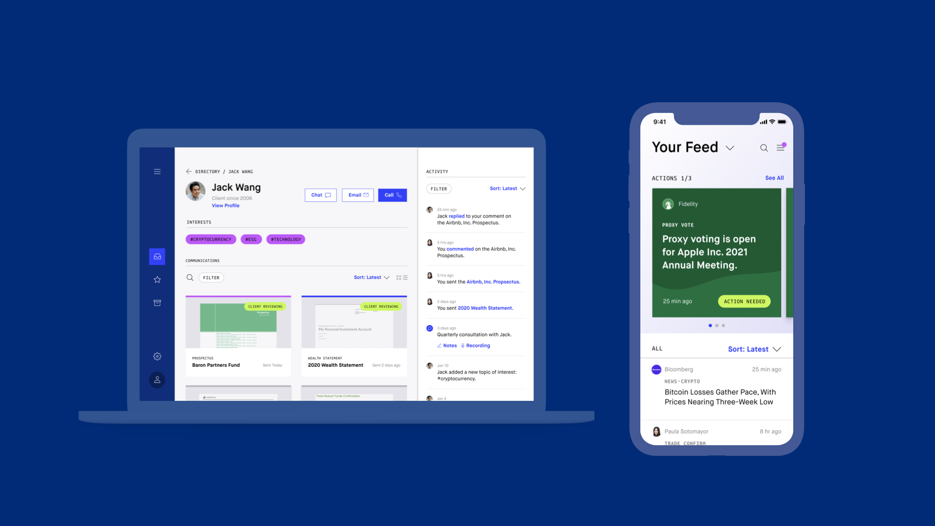 Hero image of application