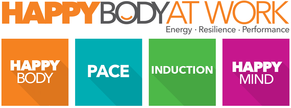 Happy Body At Work suite of programs: HAPPY BODY, PACE, INDUCTION, HAPPY MIND