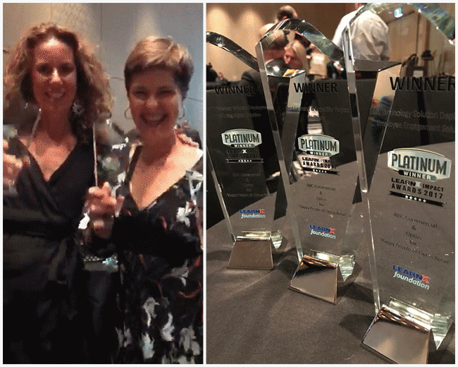 Happy Bodies celebrating our three LearnX award wins