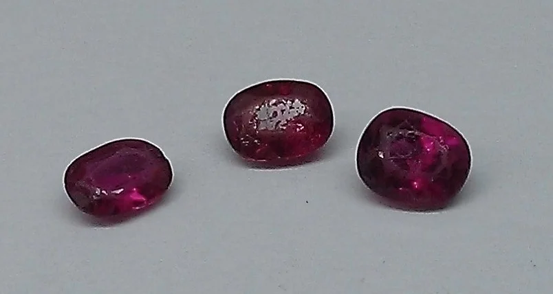 The badly damaged rubies.