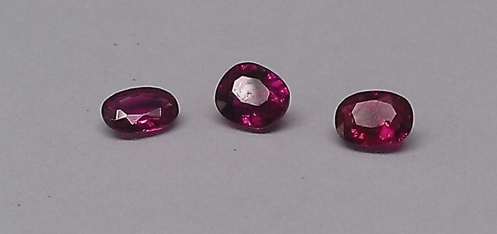 The newly polished rubies.