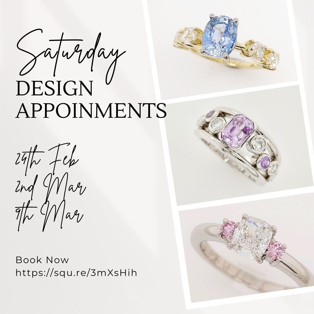 Have you been thinking about getting your old and broken jewellery melted down and made into something new? Well now is your chance.
Venetia is available for some Saturday design appointments over the next few weeks. Book online at https://squ.re/3mX