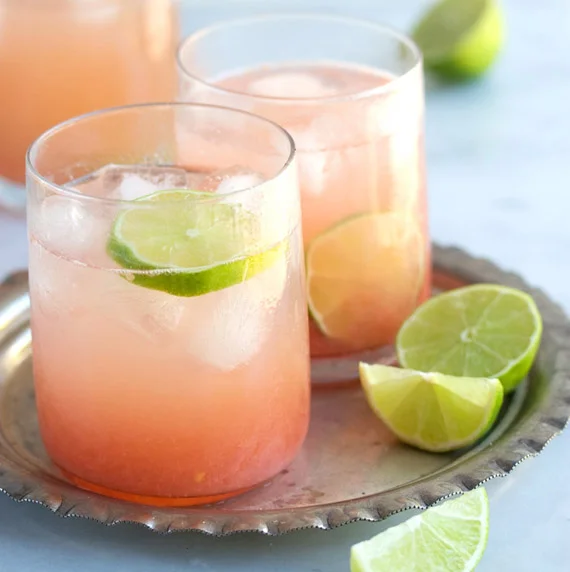 Our favorite tequila cocktail! You can also individually bottle these and top off with a spritzer. Email us for how to bottle your own cocktails. We love doing this when we entertain.