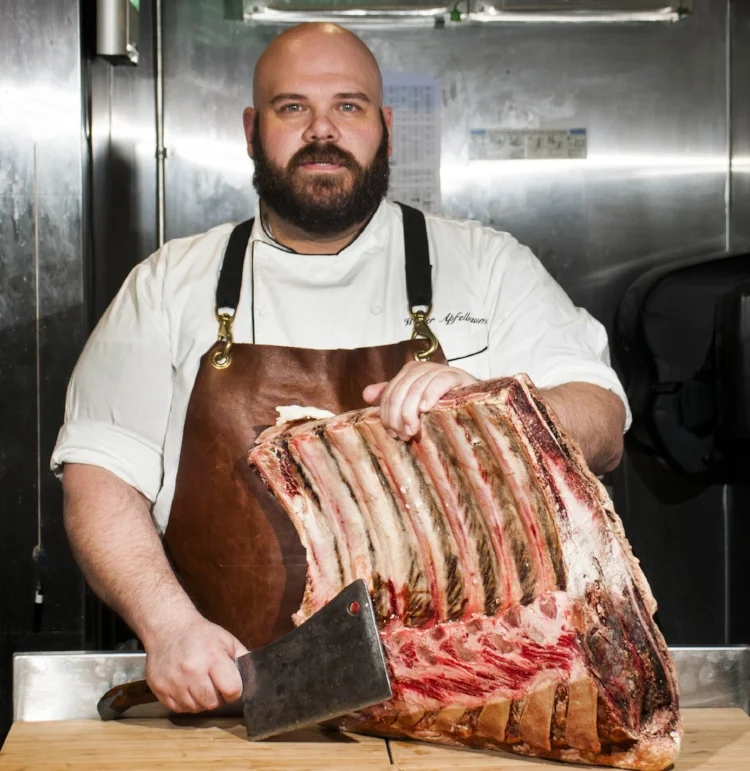 Photo of Head Butcher Walter Apfelbaum via Metro Times