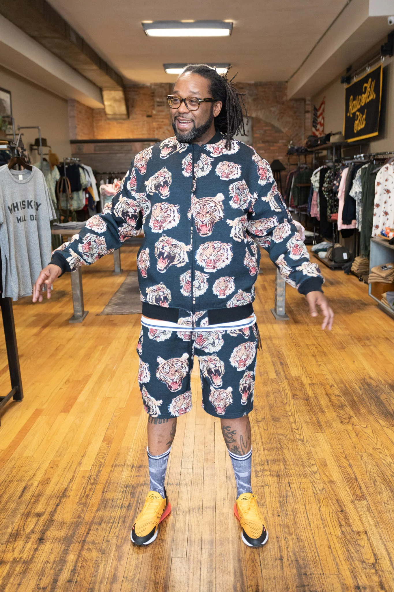 Jason Hall of Slow Roll Detroit all tiger'd out!