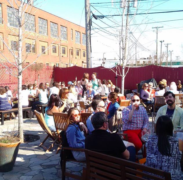 The patio at Motor City Wine. Photo Credits instagram @motorcitywine