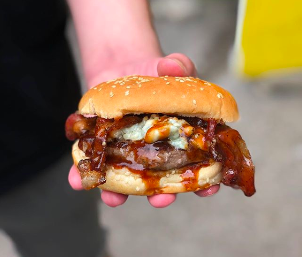 The Blues Burger via @checkerbar on Instagram