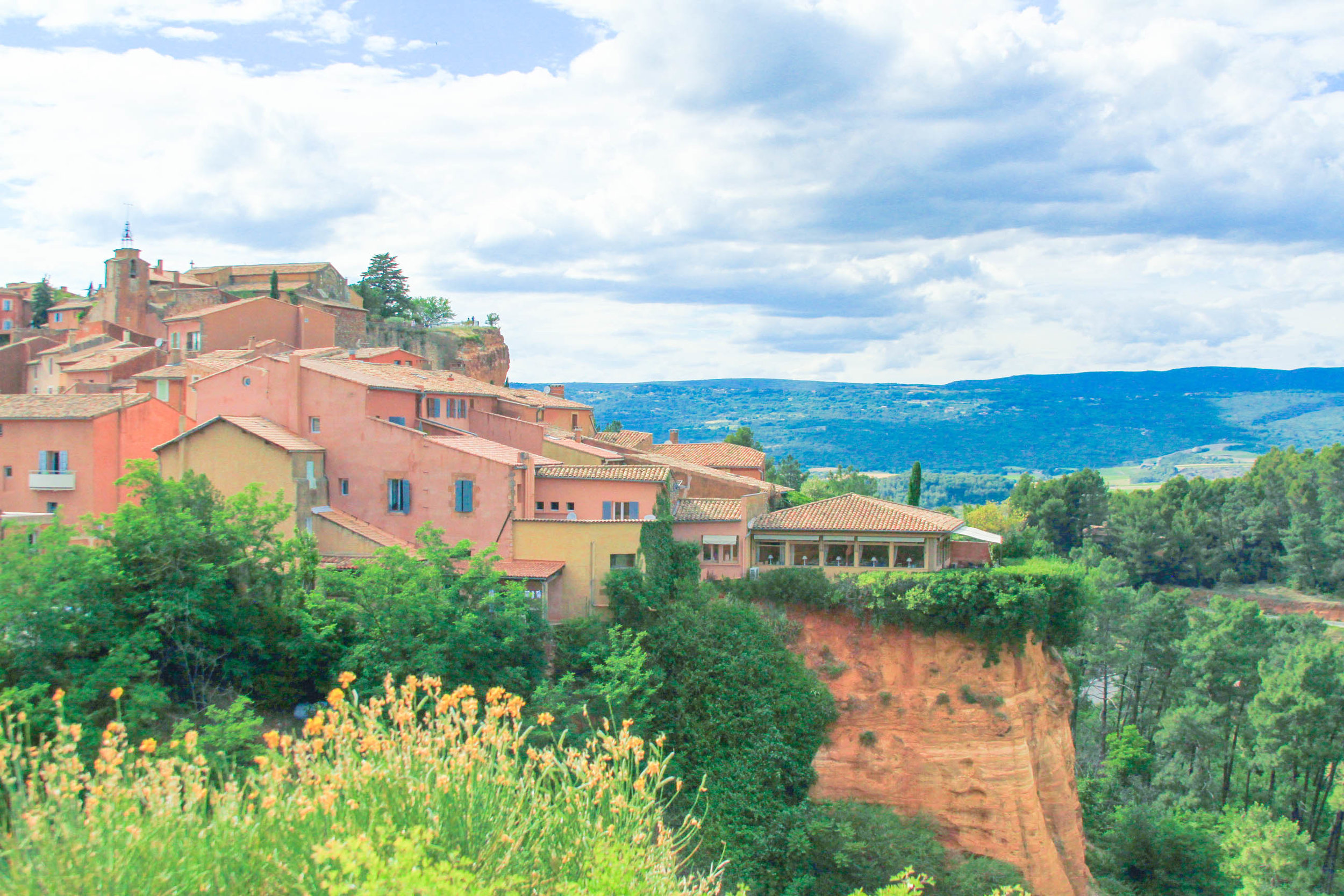 "Roussillon, France is built on top of a striking red-ochre cliff...." | #mfrancisdesigntravels