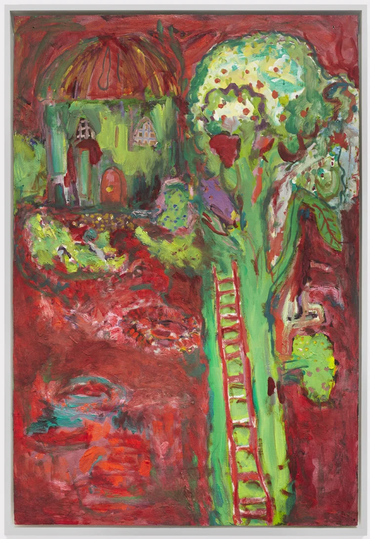 Broccoli Tree House, 2016, oil on panel, 33" x 24"