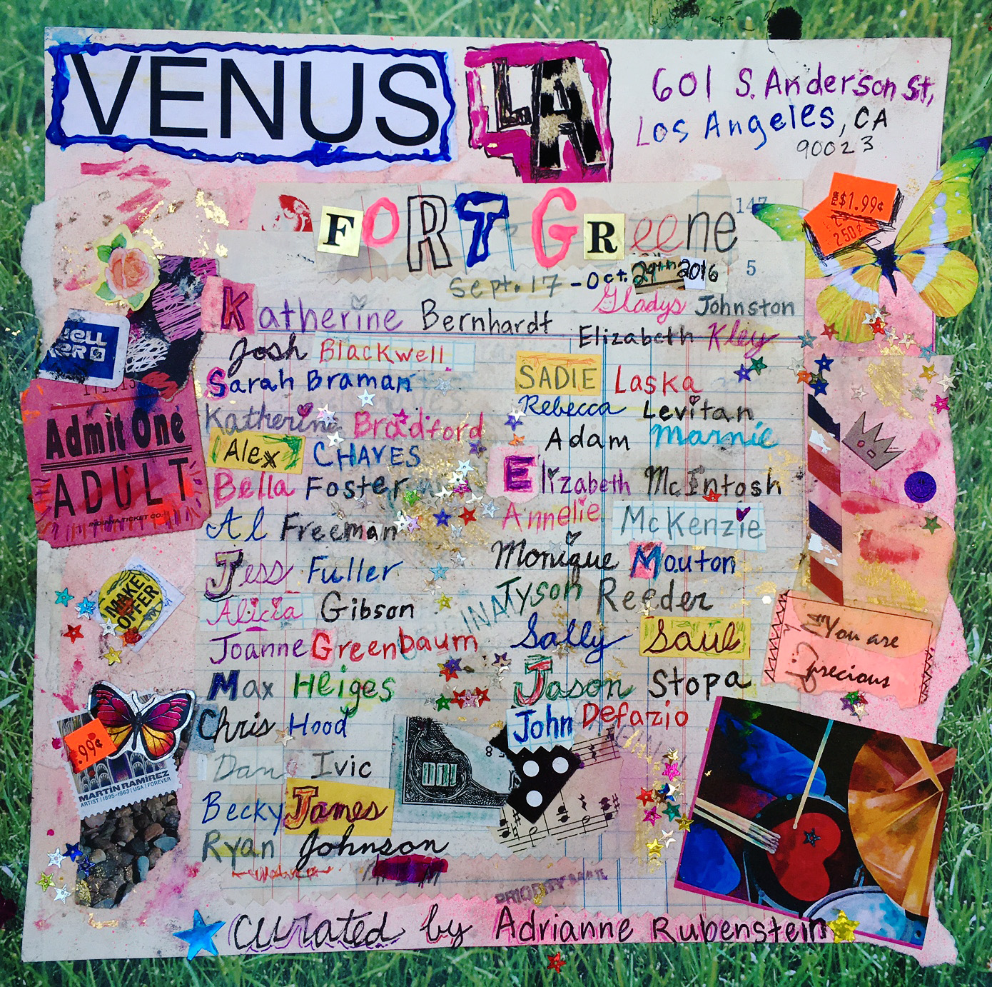 FORT GREENE Venus Los Angeles Saturday, September 17th — October 29th, 2016 Opening Reception: Saturday September 17, 6-8pm http://venusovermanhattan.com/
