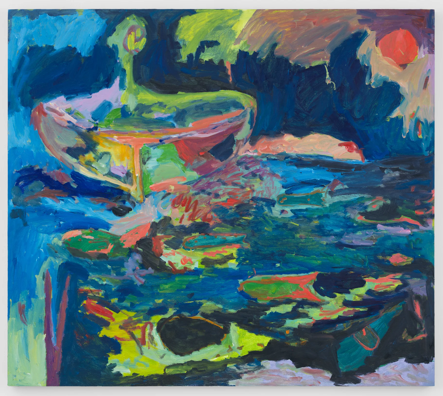 Rowboat, 2017, oil on panel, 44" x 50"
