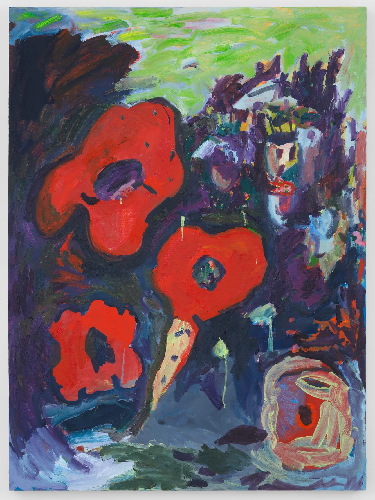 Poppies, 2017, oil on panel, 47" x 35"