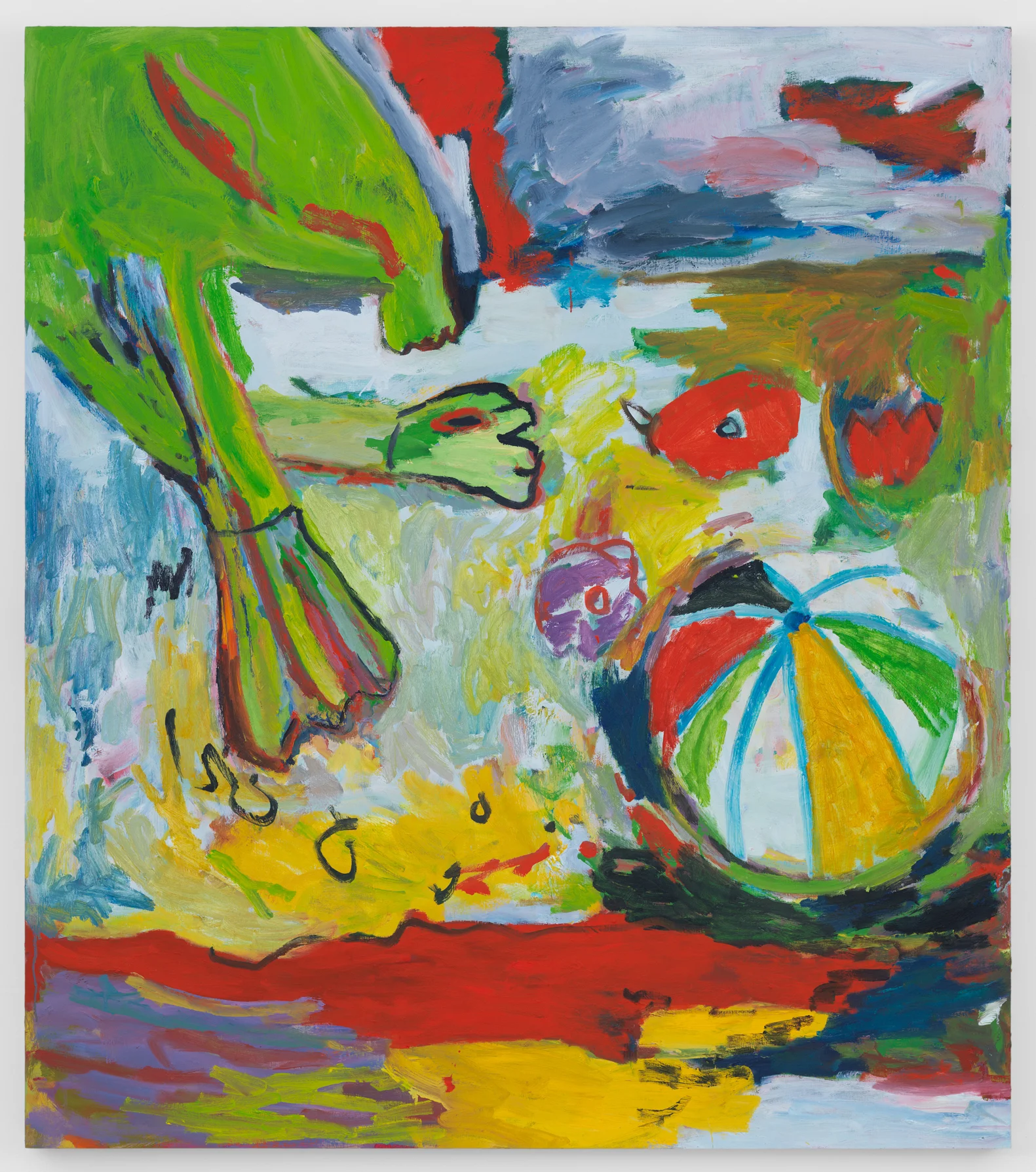 Beach Ball, 2017, oil on panel, 50" x 44"