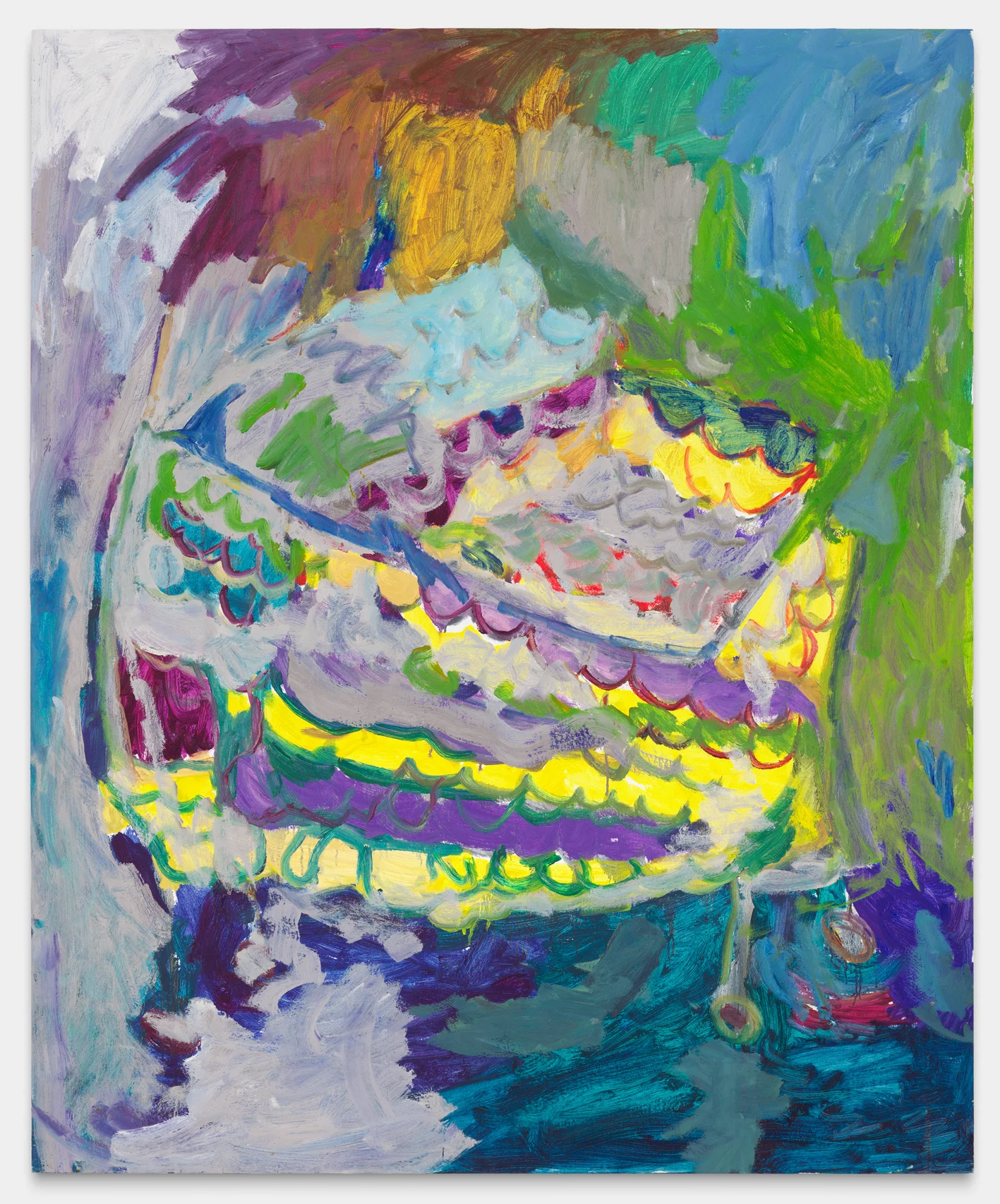  Shopping Cart, 2018, oil on panel, 56” x 47” 