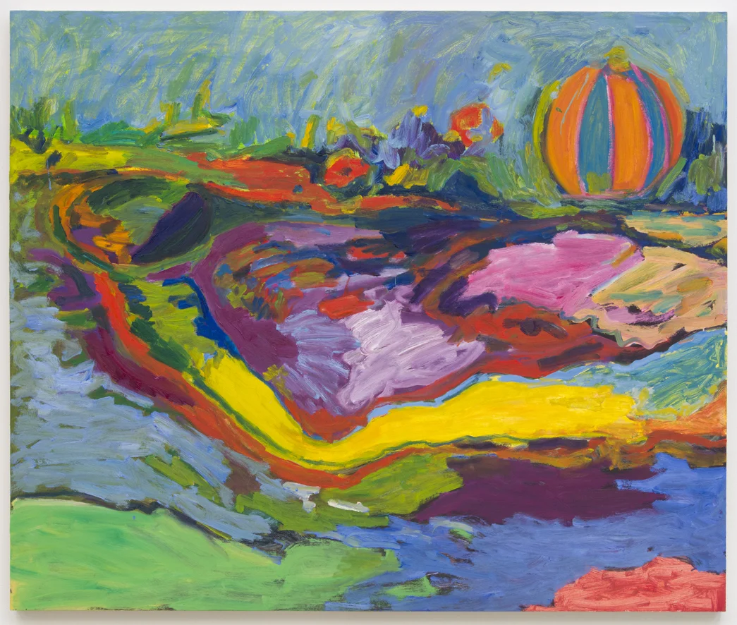 Beach Ball, 2018, oil on panel, 47” x 56”