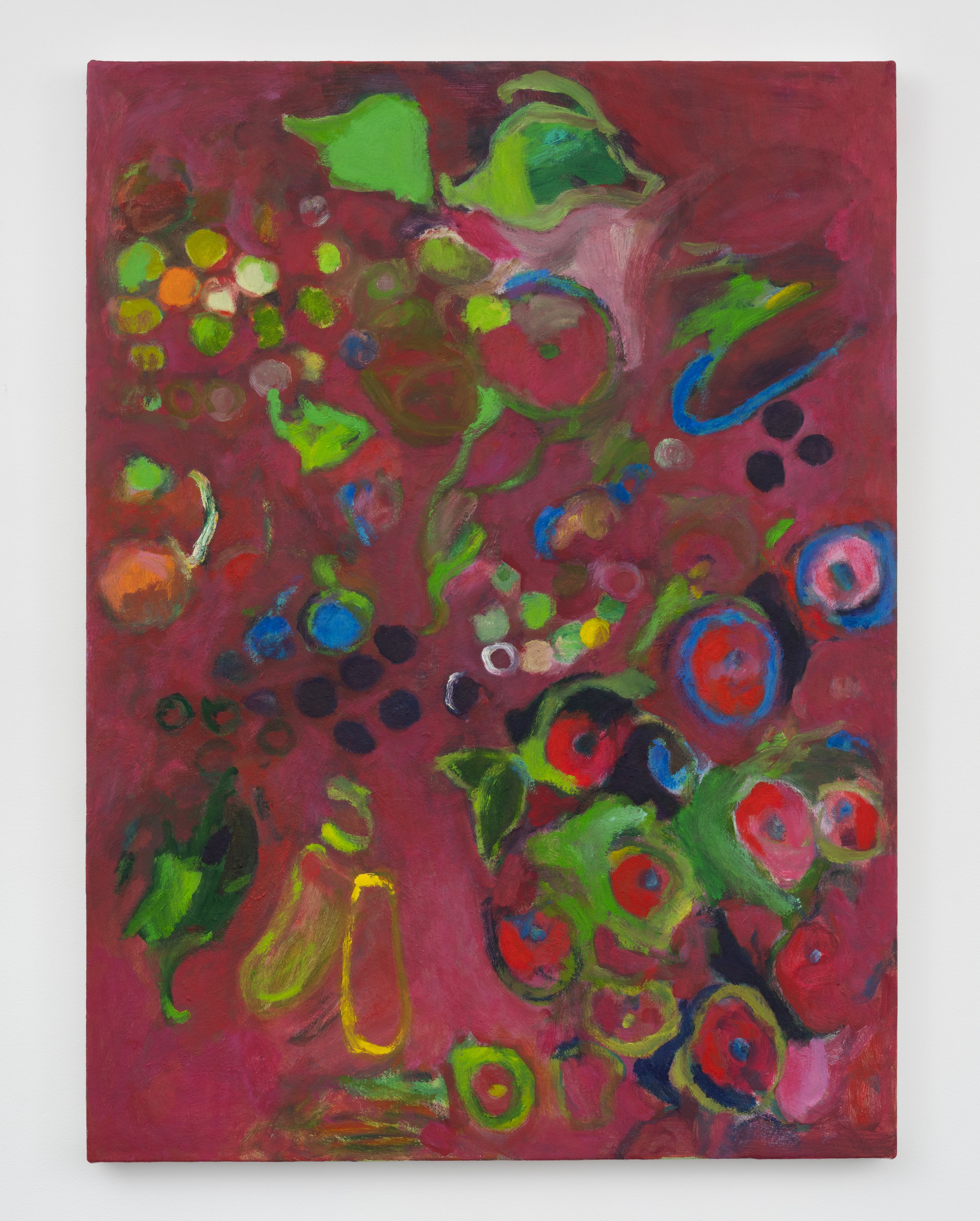 Flowers and Grapes, oil on canvas, 30 × 22” 